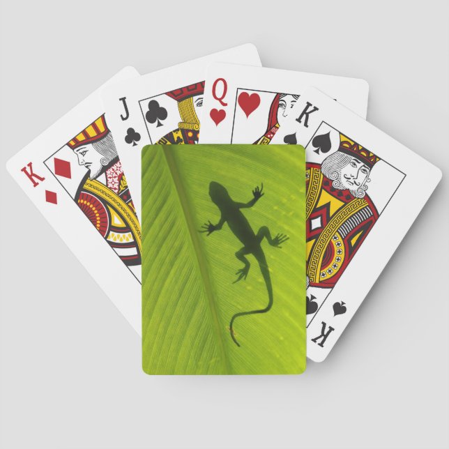 Jeu De Cartes Silhouette de Gecko (dos)