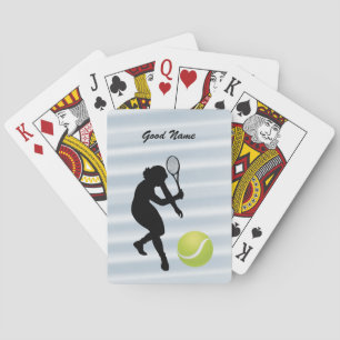 Jeu De Cartes Silhouette de joueuse de tennis et balle personnal
