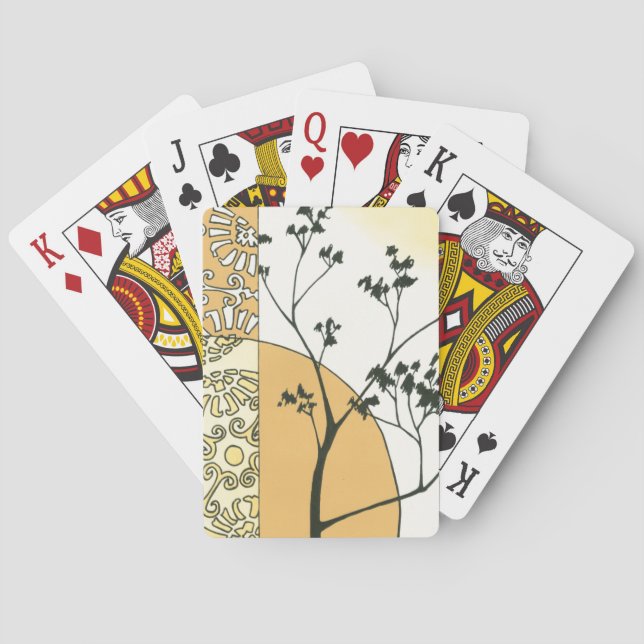 Jeu De Cartes Silhouette de l'arbre écarse par Megan Meagher (dos)