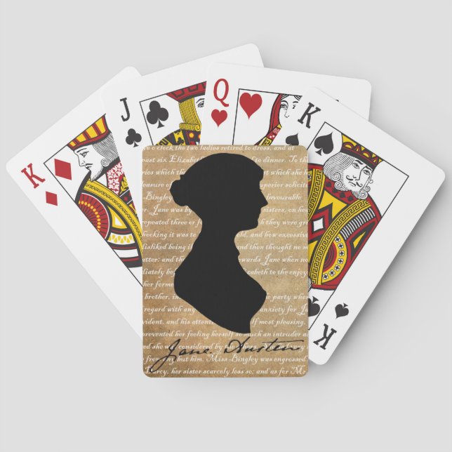 Jeu De Cartes Silhouette de page de Jane Austen (dos)