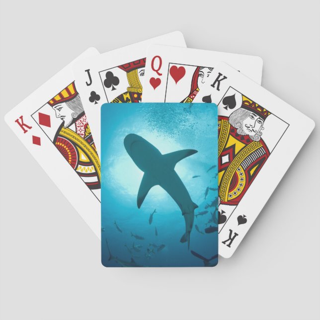 Jeu De Cartes Silhouette de requin (dos)