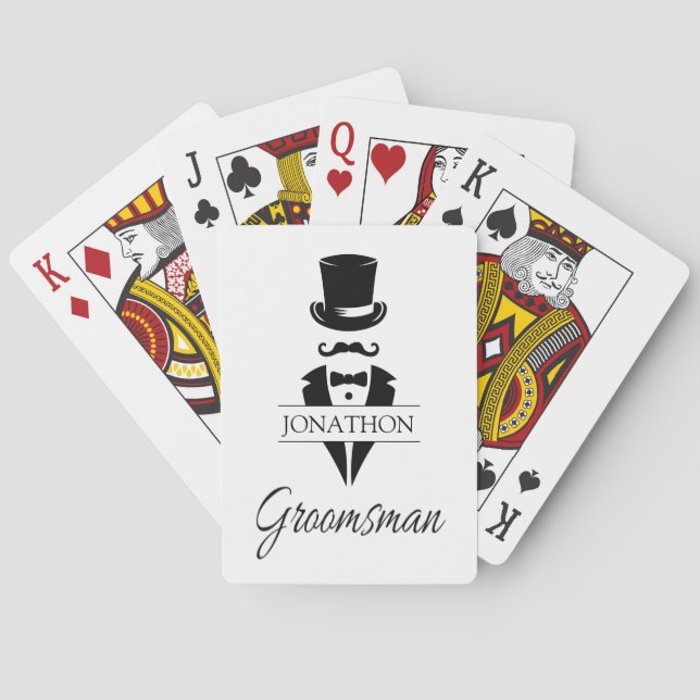 Jeu De Cartes Silhouette de smoking du garçon d'honneur (dos)