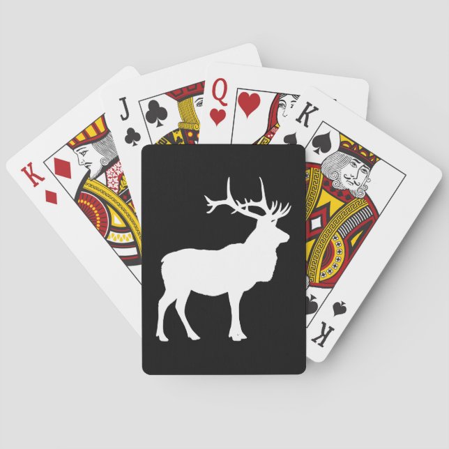 Jeu De Cartes Silhouette d'élan (dos)