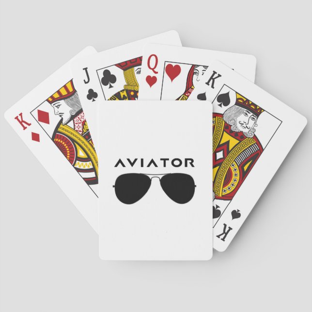Jeu De Cartes Silhouette des lunettes d'avion (dos)