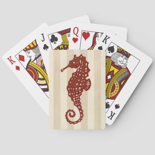 Jeu De Cartes Silhouette d'hippocampe (dos)