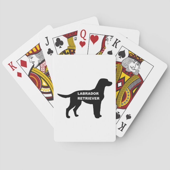 Jeu De Cartes silhouette du nom du labrador (dos)