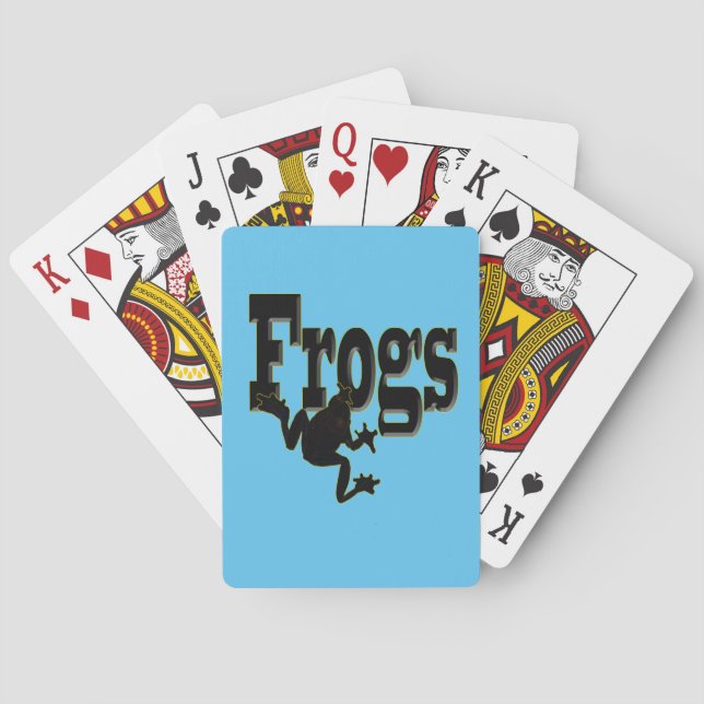 Jeu De Cartes Silhouette d'une Escalade de grenouille dans le mo (dos)