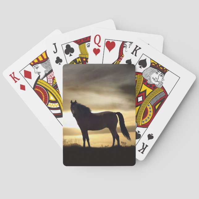 Jeu De Cartes Silhouette Horse Jouer Cartes (dos)