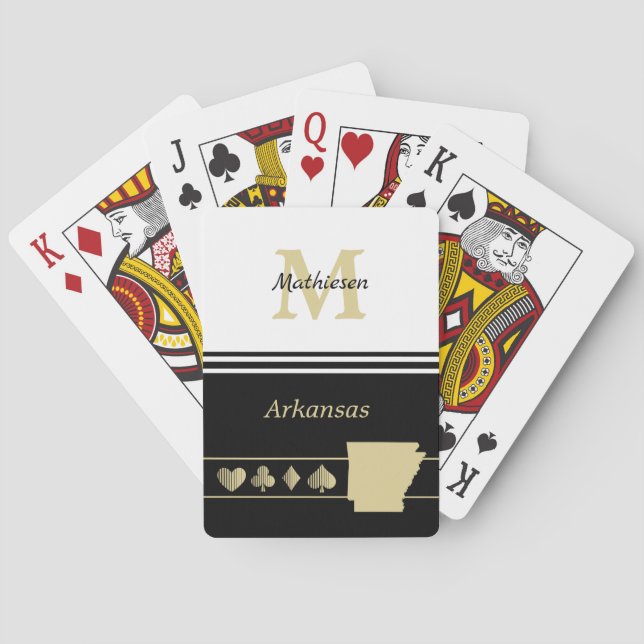 Jeu De Cartes Silhouette Monogram Gold Arkansas (dos)