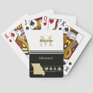 Jeu De Cartes Silhouette Monogram Gold Missouri
