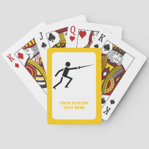 Jeu De Cartes Silhouette noire Fencer avec clôture d'épée person