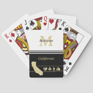 Jeu De Cartes Silhouette Or Monogram Californie