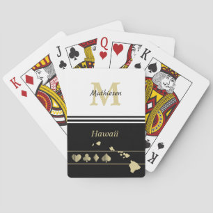 Jeu De Cartes Silhouette Or Monogram Hawaii