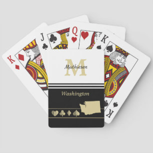 Jeu De Cartes Silhouette Or Monogram Washington