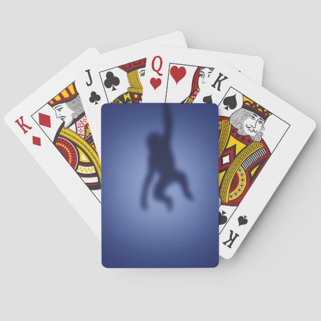 Jeu De Cartes Silhouette singe (dos)
