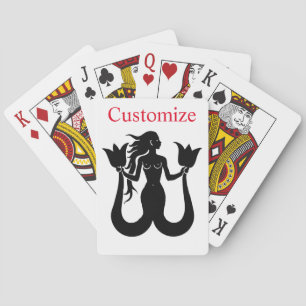 Jeu De Cartes Silhouette Tonnerre_Cove de sirène à deux queue