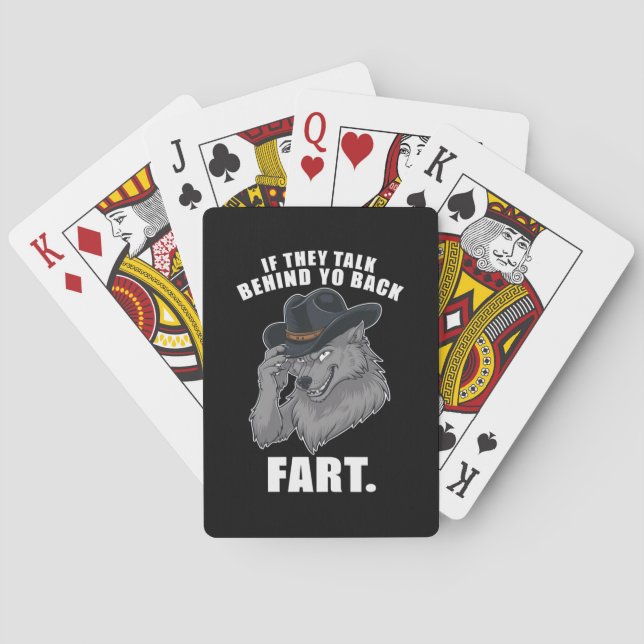 Jeu De Cartes S'Ils Parlent Derrière Le Dos Fart Mème Drôle (dos)