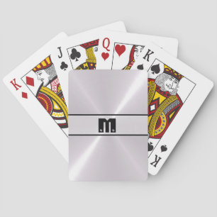 Jeu De Cartes Silver Shiny Stainless Steel Metal 5