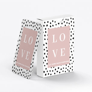 Jeu De Cartes Simple AMOUR Noir & Rose Laissez notre valeur à t
