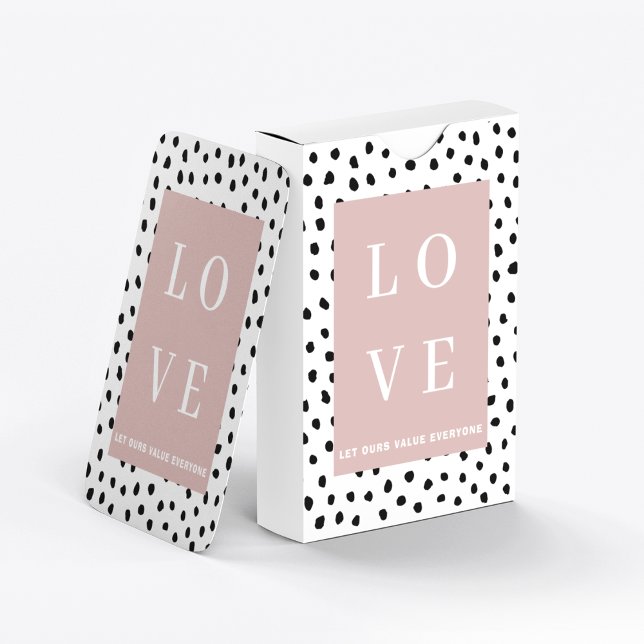 Jeu De Cartes Simple AMOUR Noir & Rose |Laissez notre valeur à t (Créateur téléchargé)