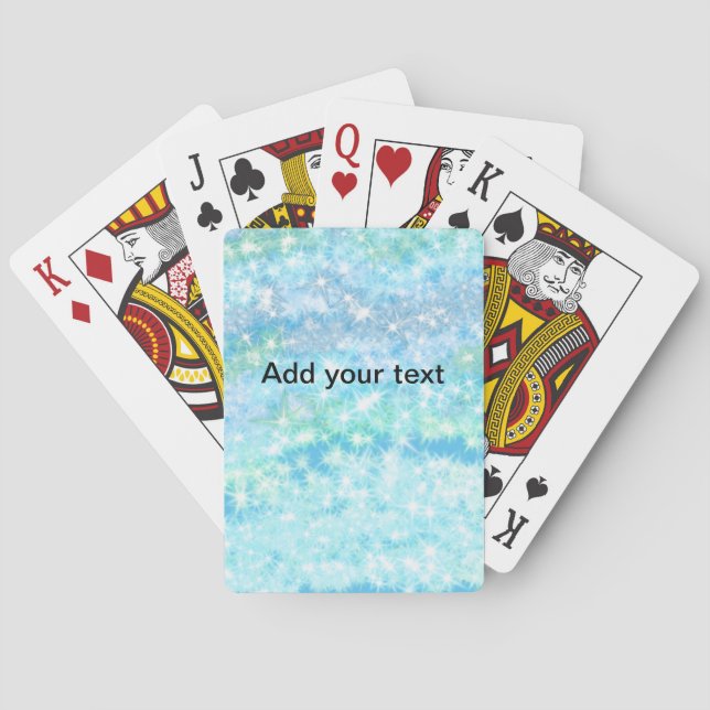 Jeu De Cartes Simple ciel bleu brillant étoiles ajouter votre te (dos)