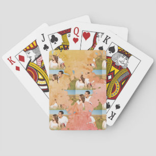 Jeu De Cartes Simple collage photo personnalisé de cercle élégan