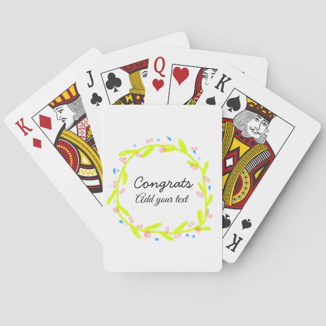 Jeu De Cartes Simple congratulation graduation add your (dos)