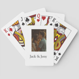 Jeu De Cartes Simple couleur minimale ajouter nom photo texte cu