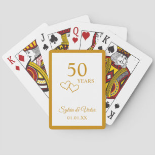 Jeu De Cartes Simple élégante Personnalisation 50e anniversaire
