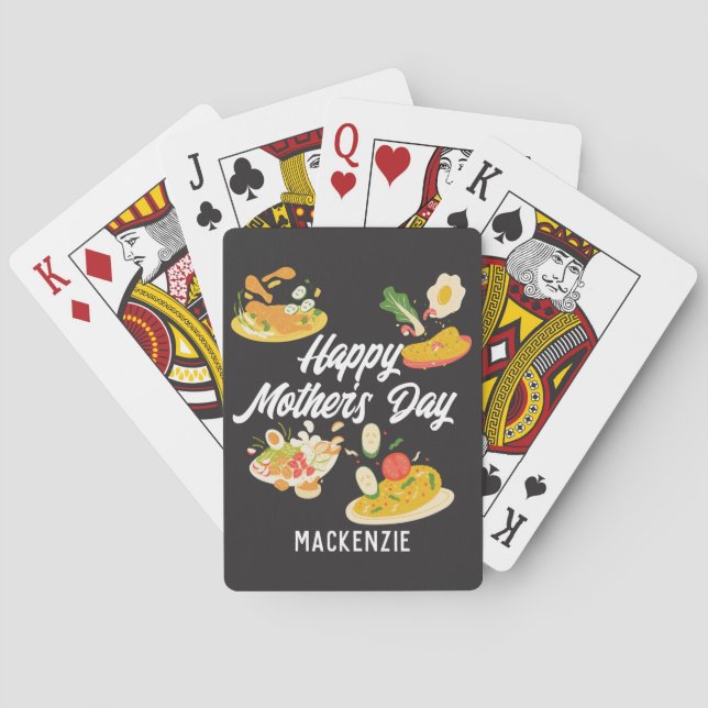 Jeu De Cartes Simple et chic | Jours-Mères Thème Cadeau (dos)