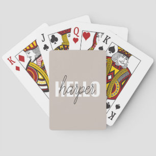 Jeu De Cartes Simple et moderne Bonjour Brown et vous