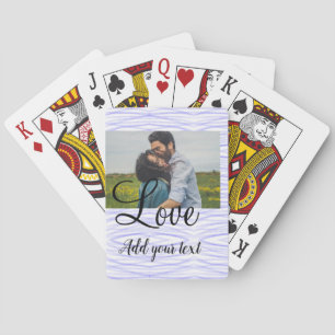 Jeu De Cartes simple minimal ajoutez votre nom photo aquarelle a