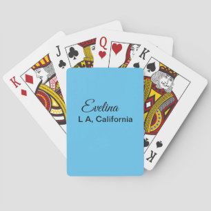 Jeu De Cartes Simple minimal ajoutez votre nom texte lieu ville