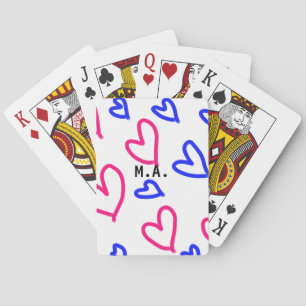 Jeu De Cartes SIMPLE MINIMAL.CUTIE AJOUTER NOM BÉBÉ cœur ajouter