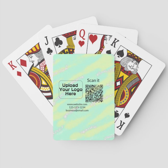 Jeu De Cartes Simple minimum q r code ajouter logo code d'analys (dos)