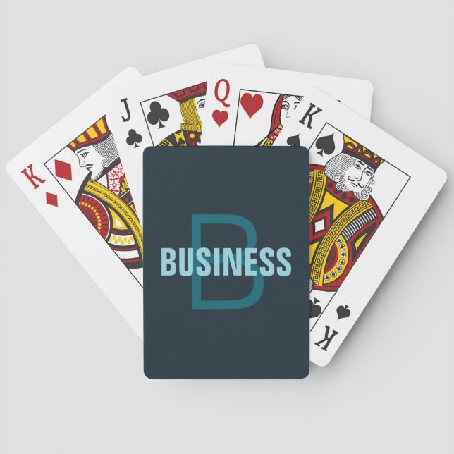 Jeu De Cartes Simple monogramme personnalisable avec nom  (dos)