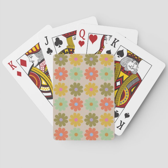 Jeu De Cartes Simple Pastel Vintage Flower Pattern (dos)