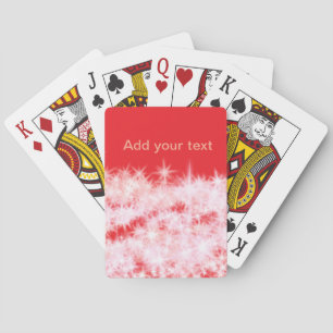 Jeu De Cartes Simple rouge rose brillant étoiles ajouter votre t