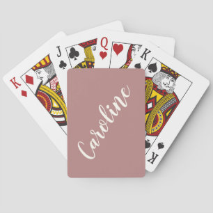 Jeu De Cartes Simple tendance Chic Rose Calligraphie personnalis