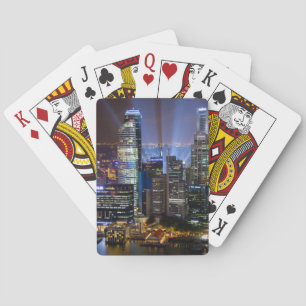 Jeu De Cartes Singapour centre-ville la nuit