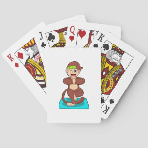 Jeu De Cartes Singe au Yoga en position debout