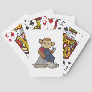 Jeu De Cartes Singe comme mécanicien avec clé