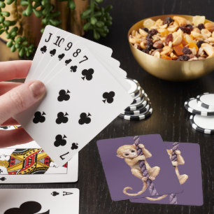 Jeu De Cartes Singe de pièce d'or corde violette