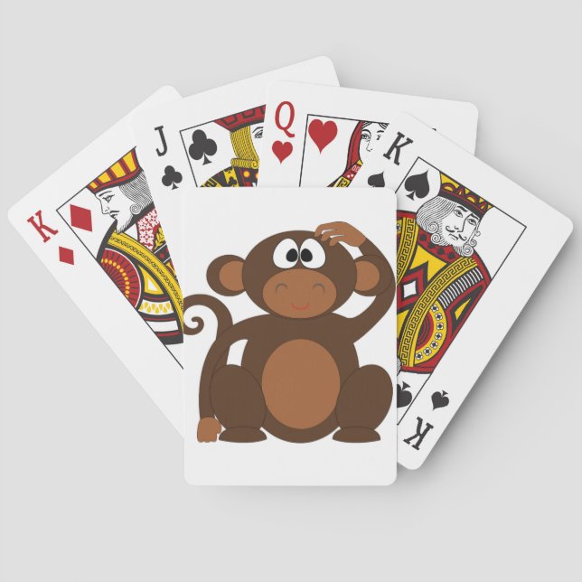 Jeu De Cartes Singe mignon (dos)