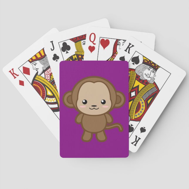 Jeu De Cartes Singe mignon (dos)