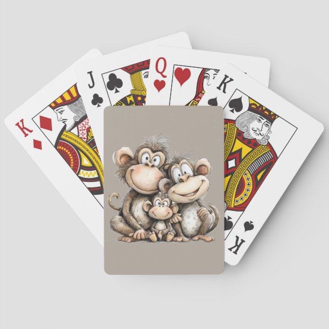 Jeu De Cartes Singes mignons  (dos)