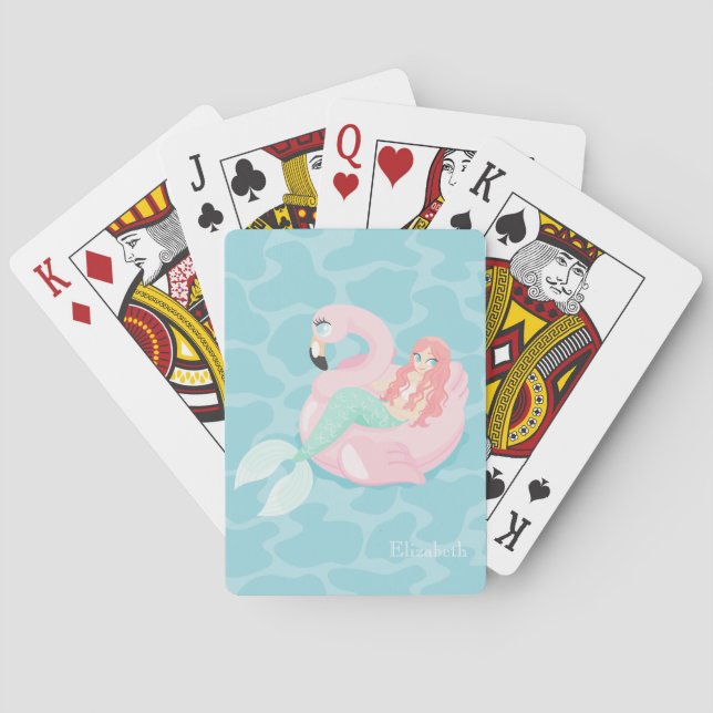 Jeu De Cartes Sirène adorable et mignonne, mer (dos)