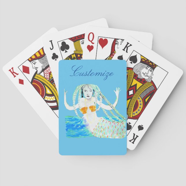 Jeu De Cartes Sirène avec Dreadlocks Thunder_Cove (dos)