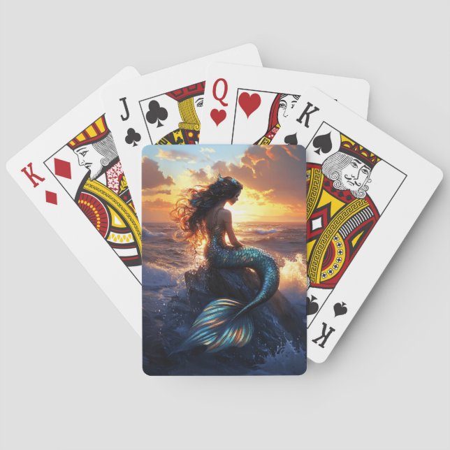 Jeu De Cartes Sirène du coucher de soleil (dos)