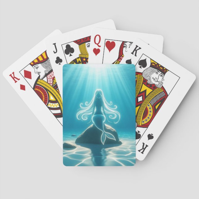 Jeu De Cartes Sirène sous-marine éclairée (dos)